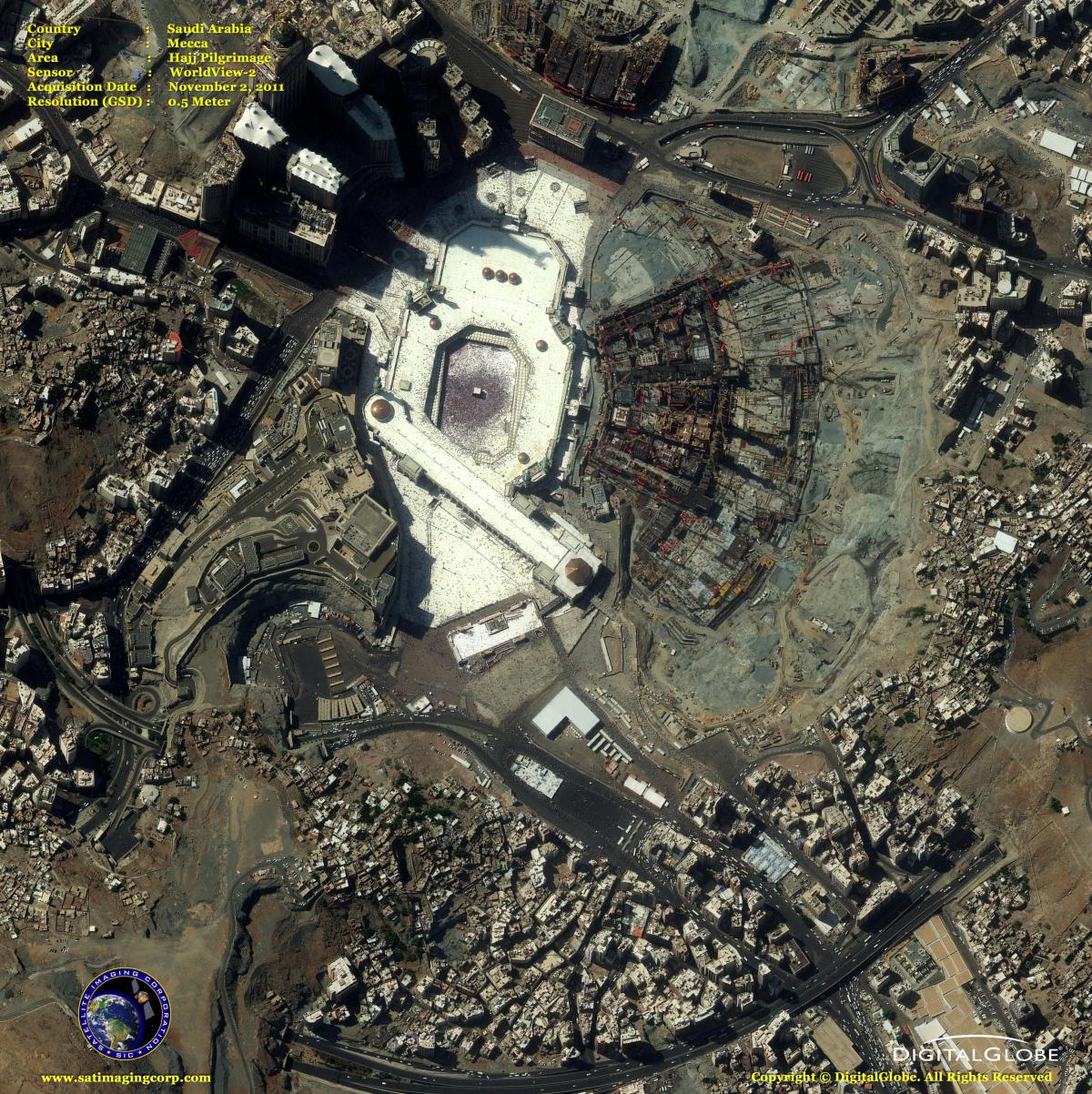 mapa Makkah satelitní mapě