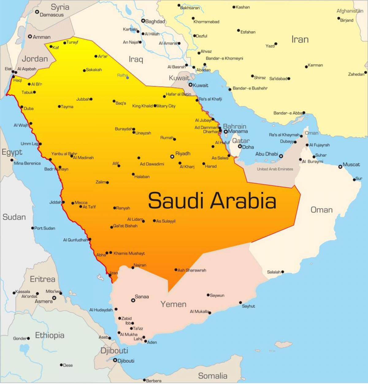 Makkah saúdská arábie mapa