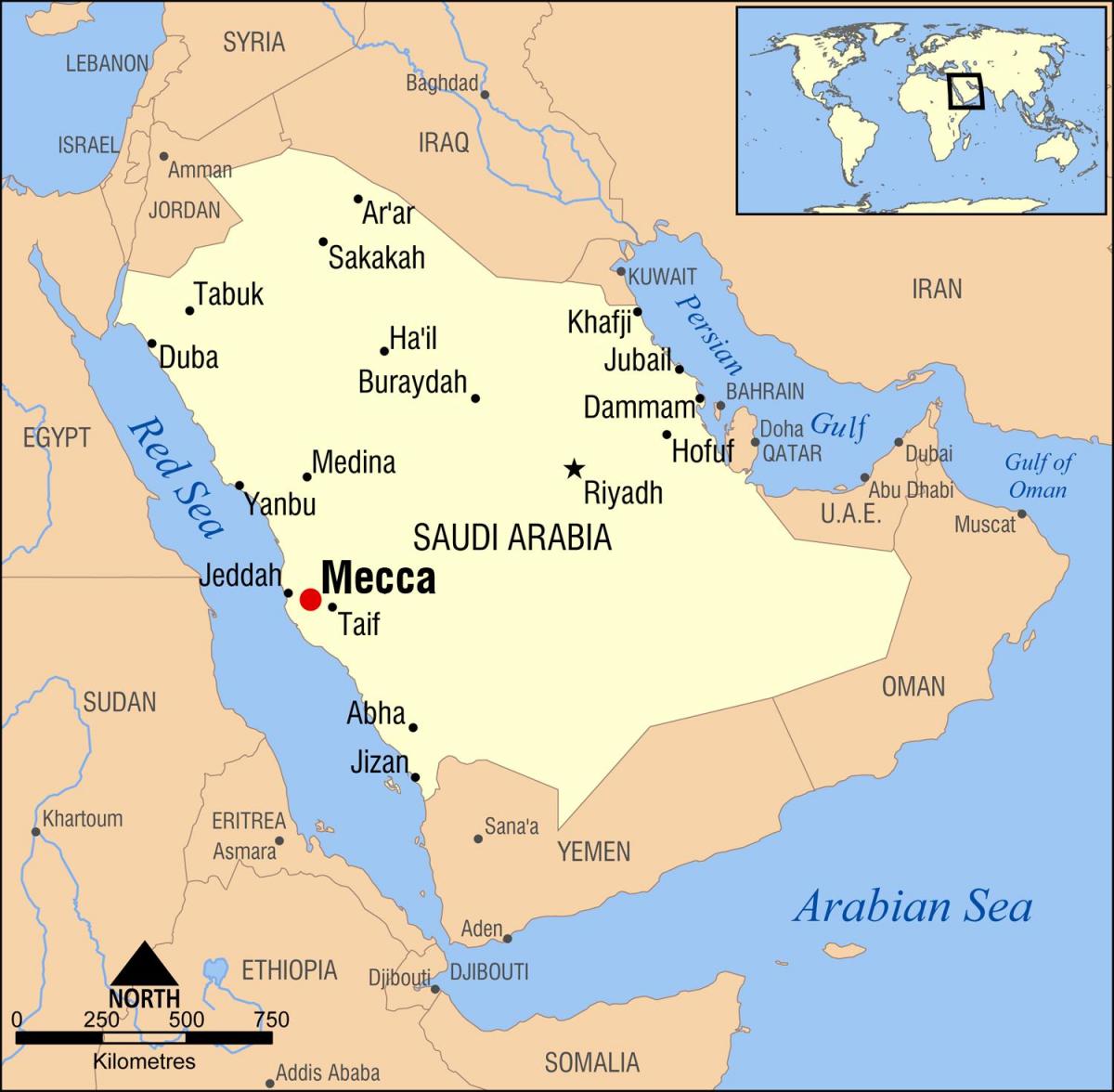 mapa swissotel Makkah mapě