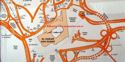 Mapa misfalah Makkah mapě