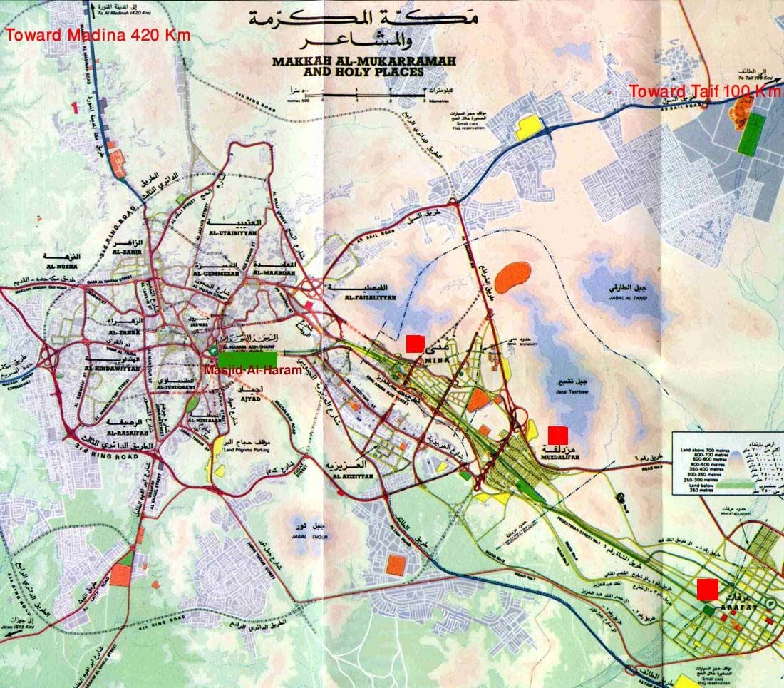 Makkah haram sharif mapě