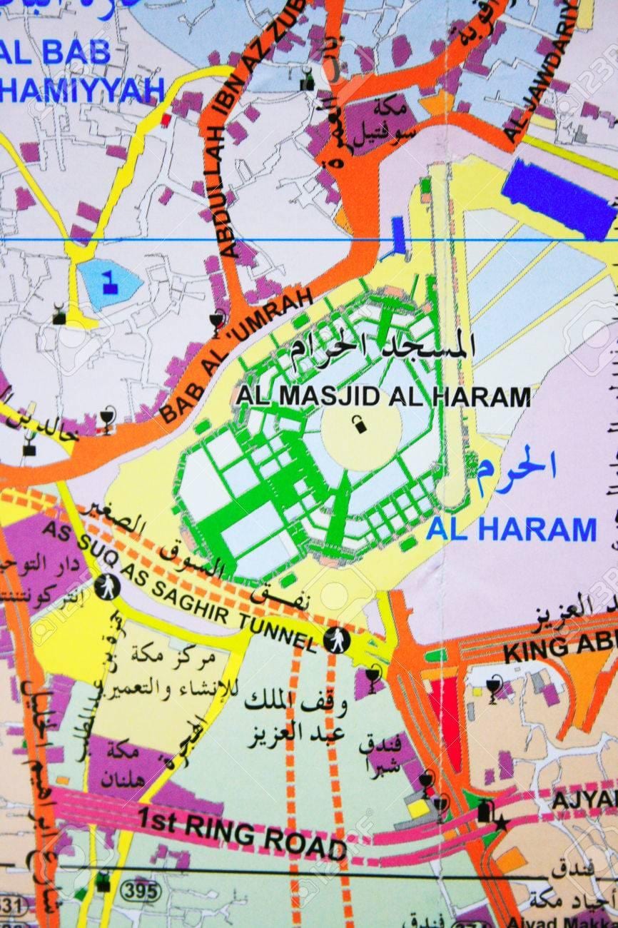 Mekka haram mapě