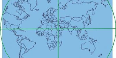 Mapa Kaaba je středem světa 