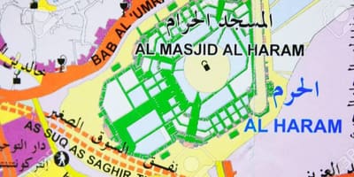Mekka haram mapě