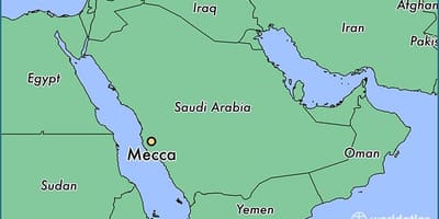 Makkah na mapě