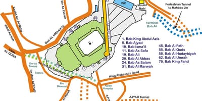 Masjid al haram mapě